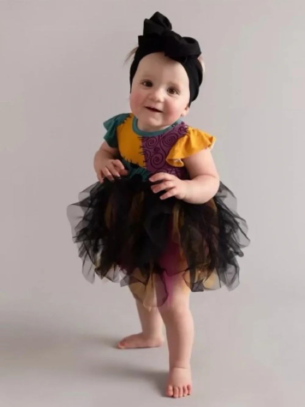 NWT Posh Peanut x Disney Sally Tulle Bodysuit Dress 12-18M Halloween